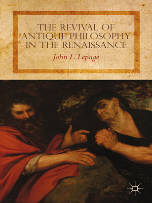 cover image of The Revival of Antique Philosophy in the Renaissance